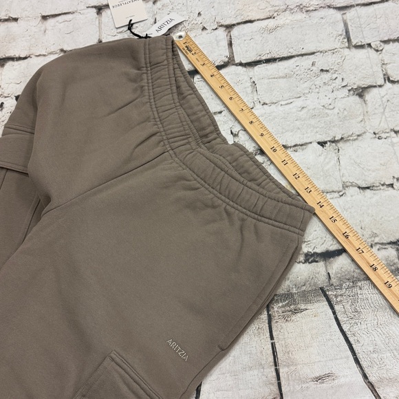 NWT Aritzia Sweatfleece Cozy Fleece Mega Cargo Sweatpant in Taupe Size M NEW - Picture 6 of 10